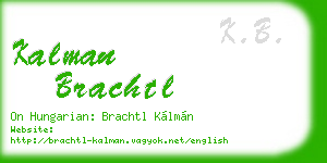 kalman brachtl business card