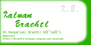 kalman brachtl business card